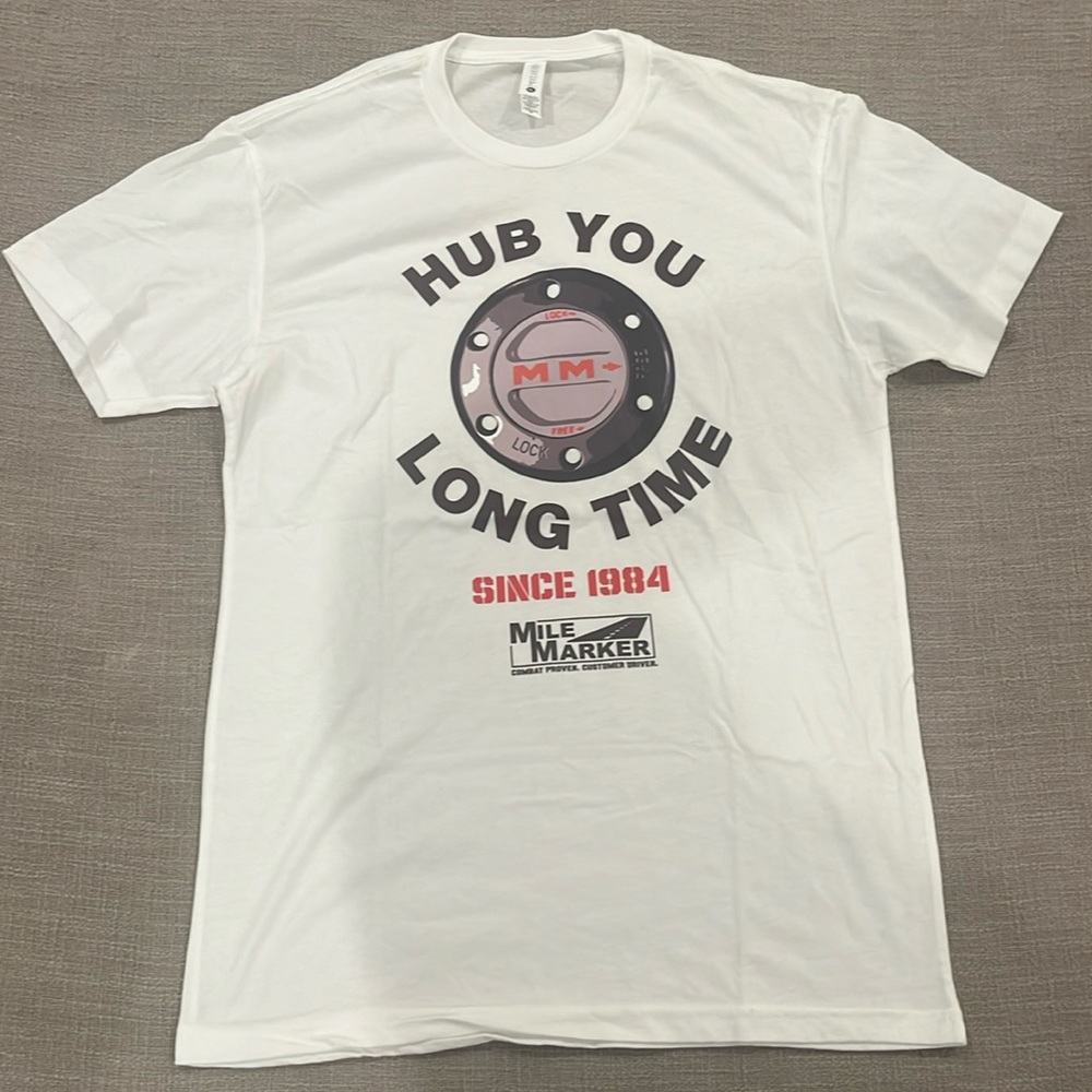 NWOT! Mile Marker white Next Level T-shirt, Medium